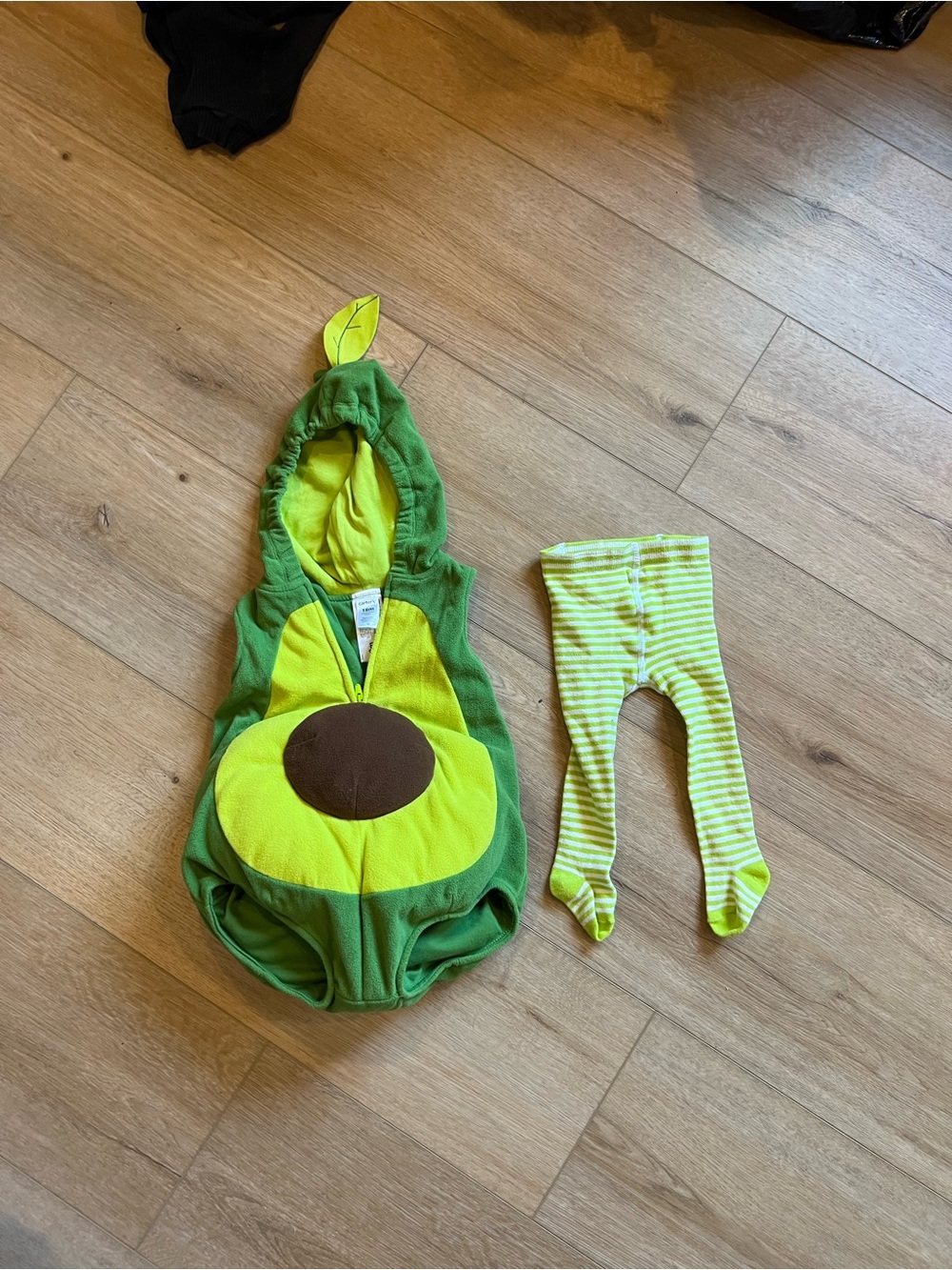 Carter's Green and Yellow Avocado Toddler Costume with Brown Seed